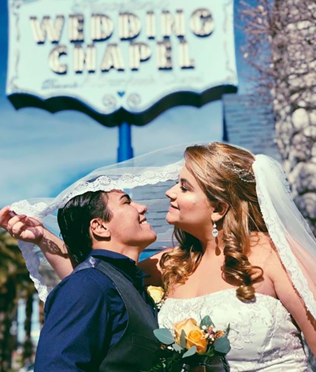 Jessica se casa com Fernanda em Las Vegas (Foto: Arquivo pessoal)