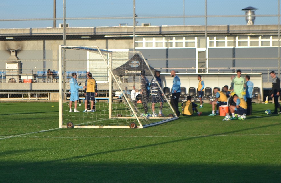 Renato Kannemann Márcio Bolzoni Grêmio (Foto: Eduardo Moura)