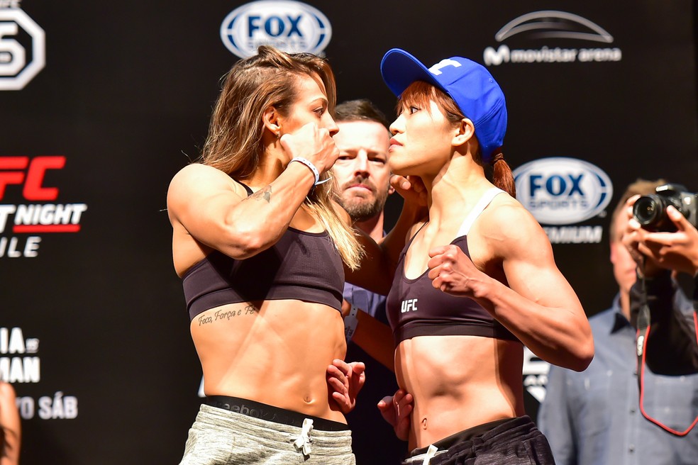 Poliana Botelho e Syuri Kondo no UFC Santiago (Foto: Jason Silva)