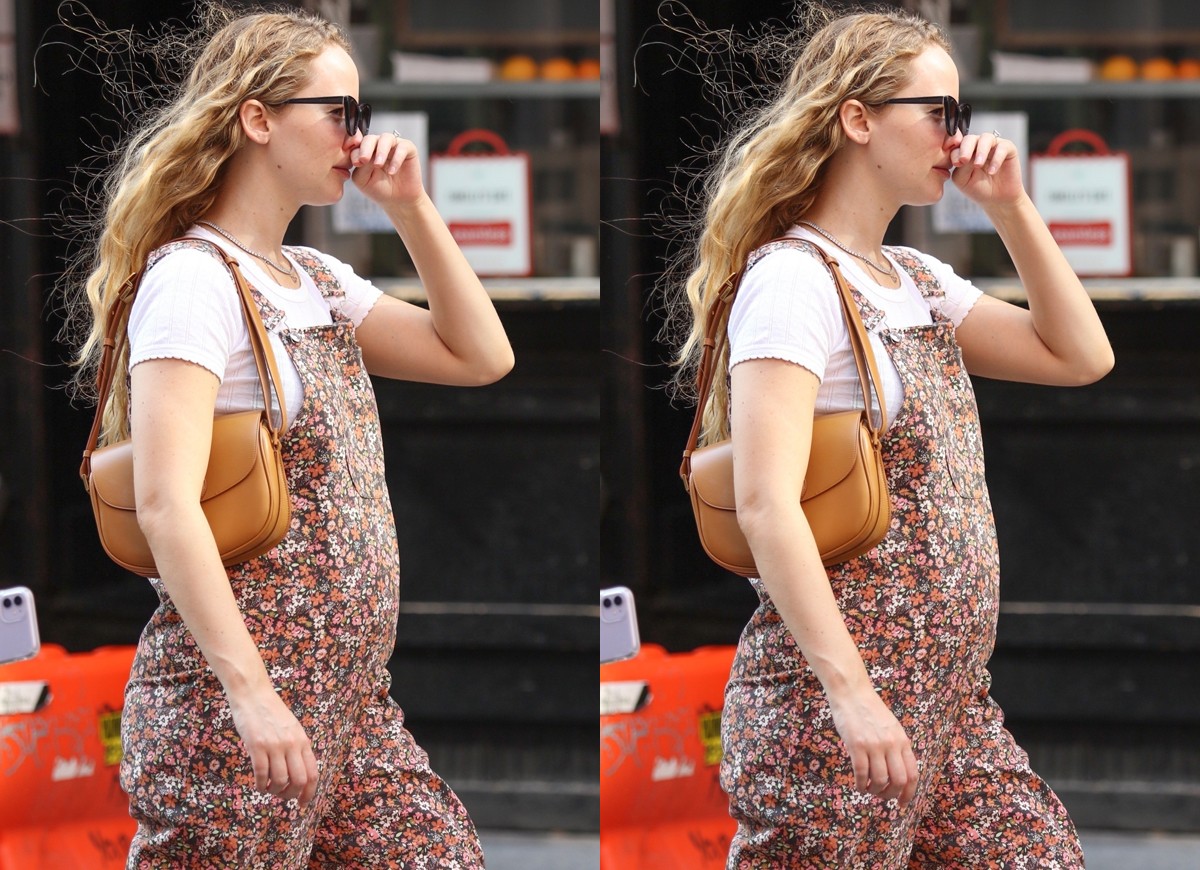 Jennifer Lawrence estreia barriga da primeira gravidez (Foto: Grosby Group)