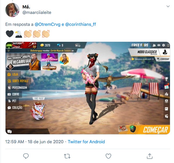 Camisa Do Corinthians No Free Fire Agrada Fas Nas Redes Top Free Fire Ge