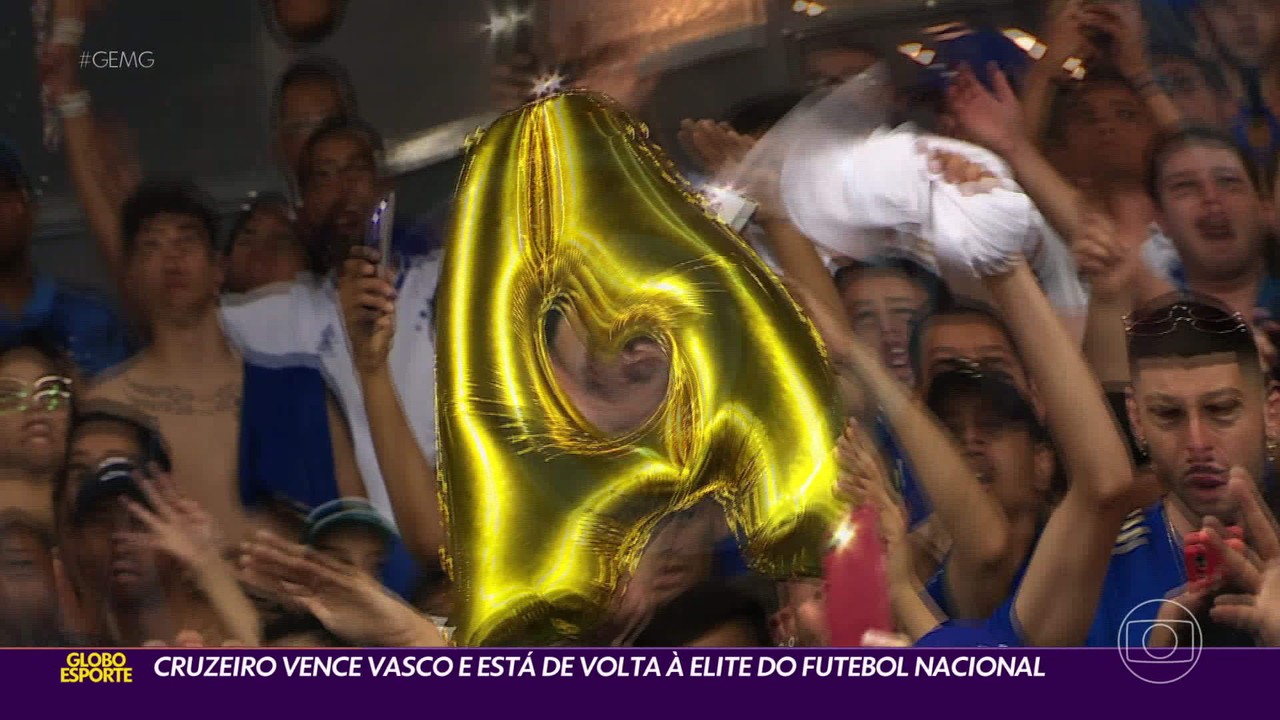 Cruzeiro vence Vasco e assegura antecipadamente a volta à elite do futebol brasileiro