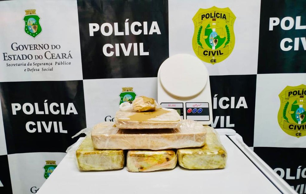 Polícia Civil apreendeu cinco quilos de crack no Cariri — Foto: Polícia Civil/Divulgação