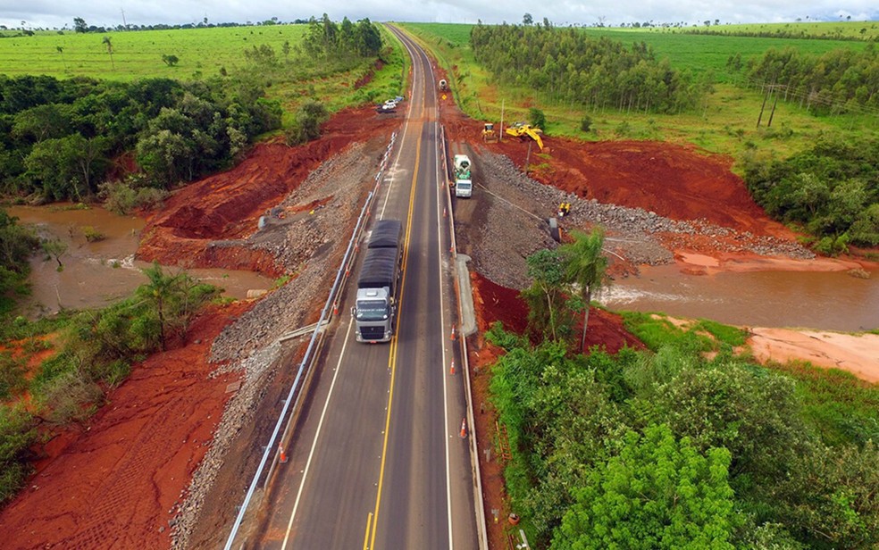 Estrada leva a Eldorado, no Mato Grosso do Sul — Foto: Divulgação/ CCR MSVia