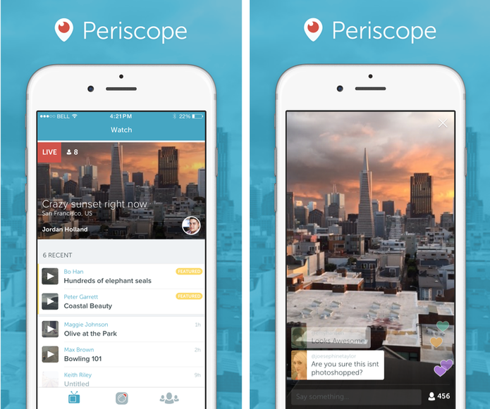 Periscope ? o novo app de streaming de v?deo do Twitter (Foto: Divulga??o/ Periscope)