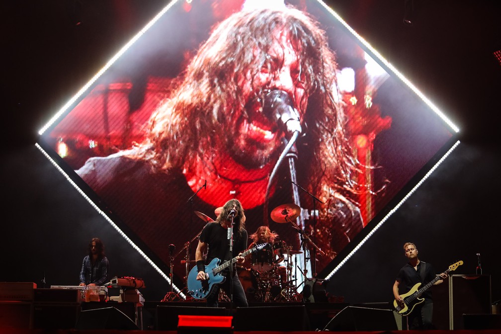 Foo Fighters faz primeiro show em SP da turnê de 2018 pelo Brasil — Foto: Fábio Tito/G1