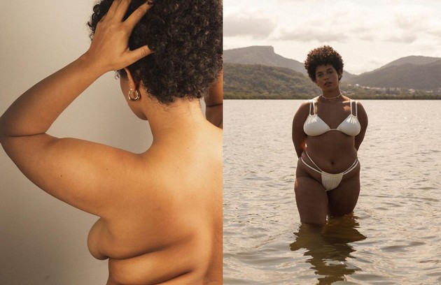Marina Fernandes é modelo e tem fotos para incentivar mulheres a não esconderem seus corpos reais (Foto: Lucas Vianna/Instagram)