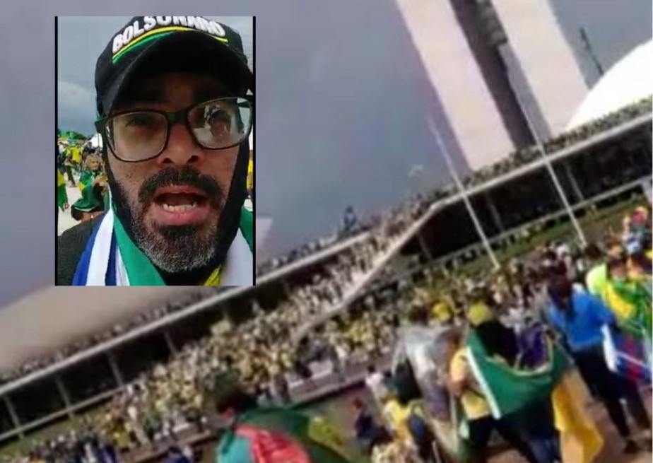 O extremista Fabrizio Cisneros, que participou dos atos golpistas em Brasília
