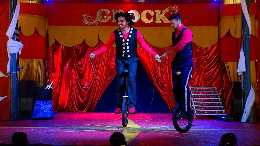 Crianças ligadas a entidades e escolas municipais de Natal participaram de tarde no circo — Foto: Reprodução/Inter TV Cabugi