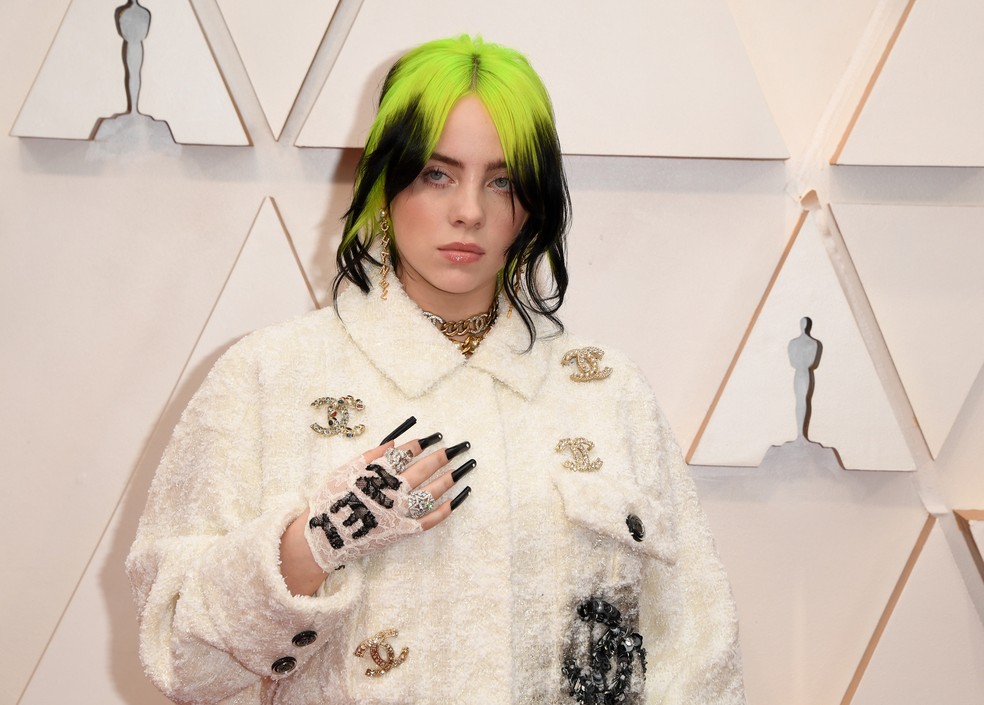 Billie Eilish, em foto de fevereiro de 2020 — Foto: Robyn Beck/AFP/Arquivo