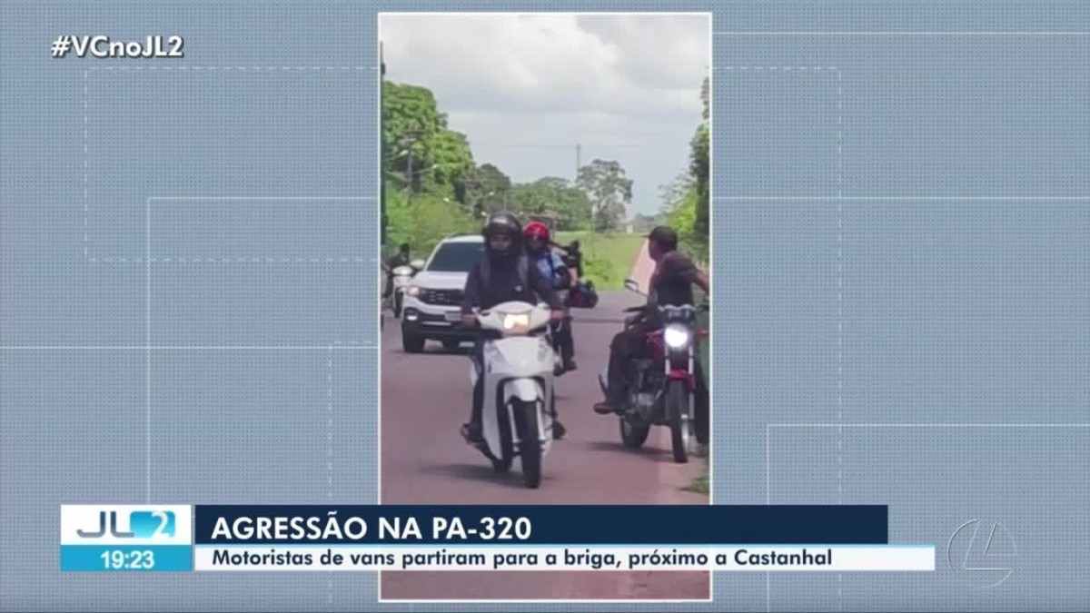 Vídeo mostra briga entre motoristas de vans na PA-320, próximo de Castanhal
