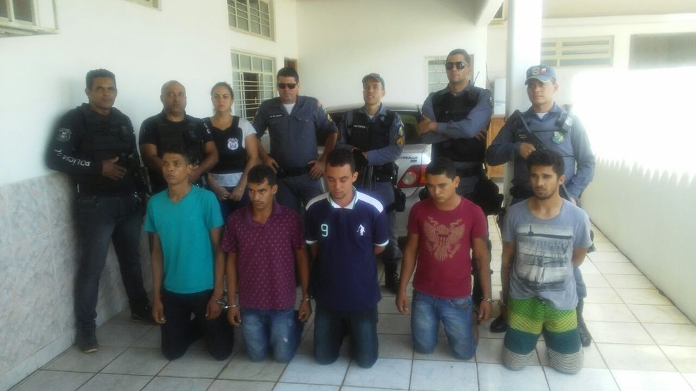 Cinco suspeitos do crime foram presos em Pedra Preta (MT) (Foto: Polícia Civil-MT/ Divulgação)