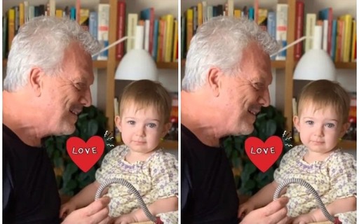 Pedro Bial faz foto rara com a filha de 1 ano: "Amor"