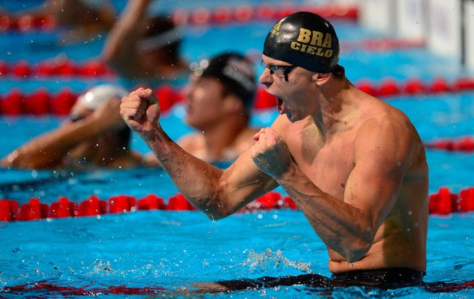cesar cielo natação ouro natação barcelona (Foto: AFP)