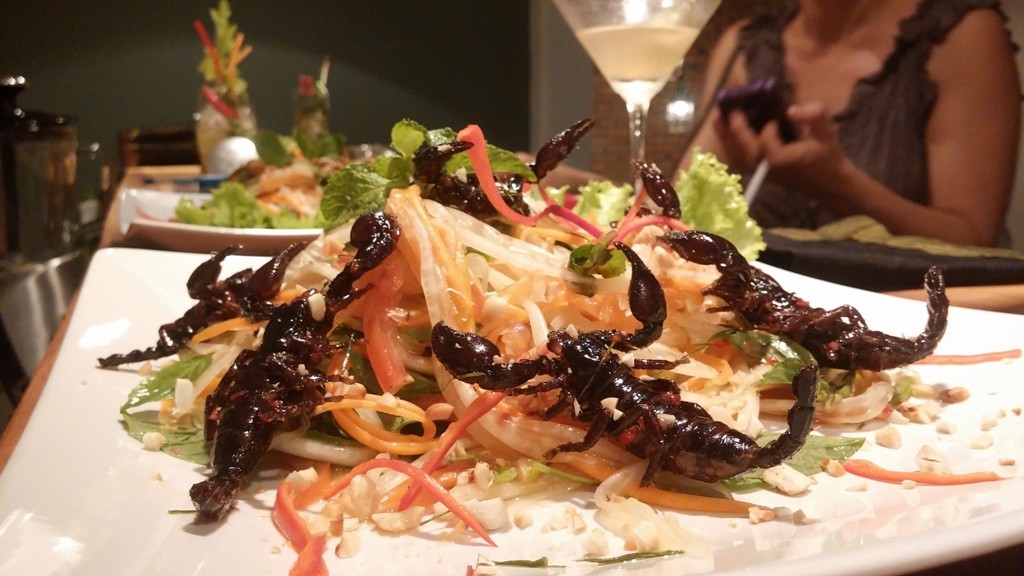 Salada com escorpiões (Foto: Reprodução Instagram)