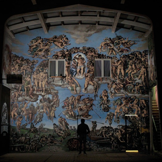O mural The Unerground Sistibe Chapel tem cem metros quadrados (Foto: Samouraï Coop)