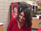 Esquilo urina na cabeça da repórter durante programa ao vivo nos EUA