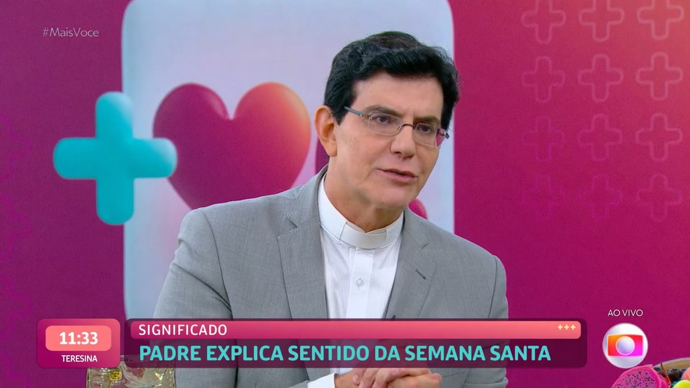 Padre Reginaldo Manzotti explica o que é a Semana Santa para os cristãos — Foto: Globo