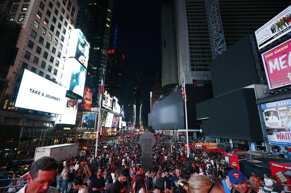 Imagem de Times Square, em Nova York, em julho de 2019 — Foto: Michael Owens/AP