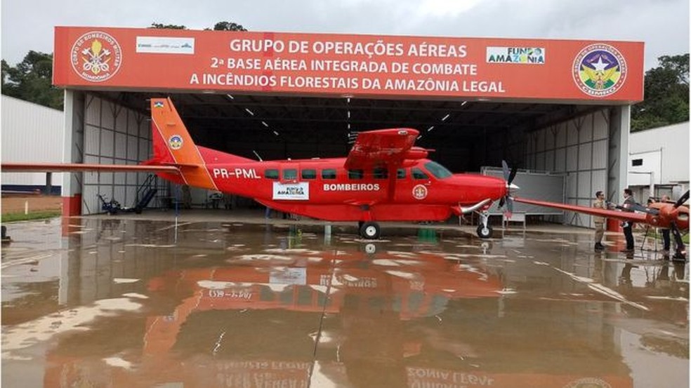 Avião custou R$ 12 milhões — Foto: Corpo de Bombeiros de Rondônia