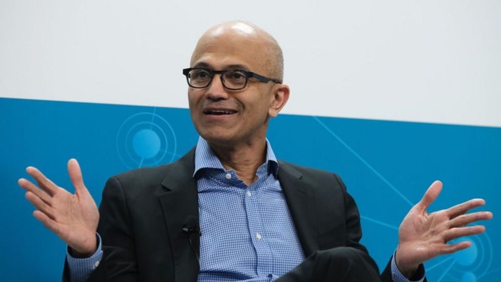 Satya Nadella foi nomeado como CEO da Microsoft — Foto: Getty Images via BBC