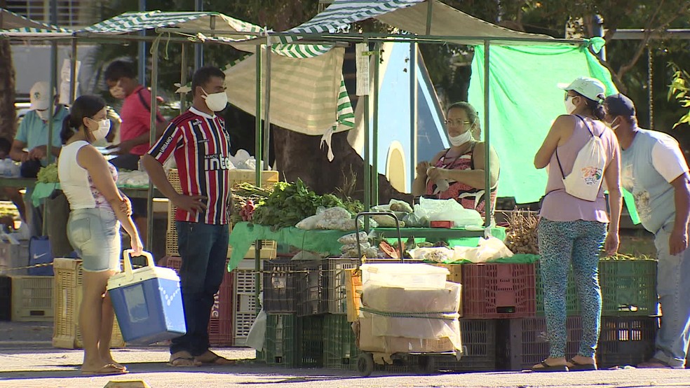 Uso de máscara passa a ser obrigatório por toda a população no sábado (12) — Foto: Reprodução/TV Globo