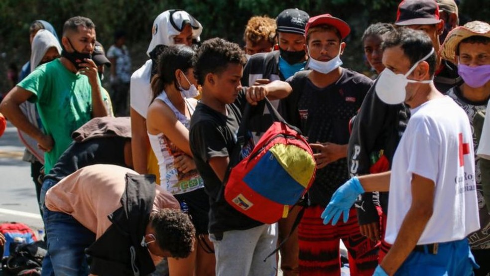 Imigrantes venezuelanos na Colômbia: fuga populacional se manteve mesmo durante a pandemia — Foto: Getty Images via BBC