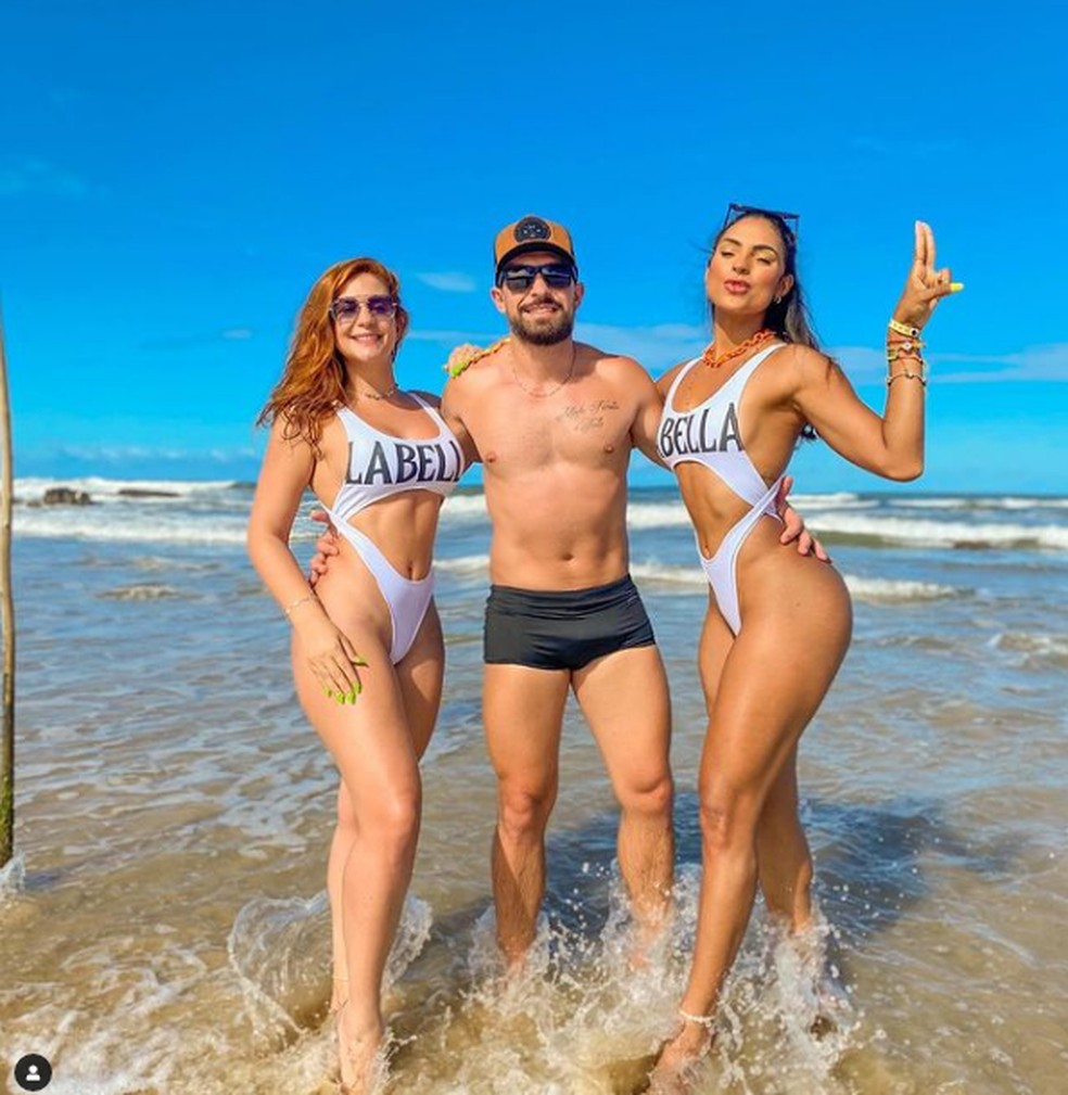 Graziela, Diogo e Natalia formam um trisal desde 2020 — Foto: Reprodução/Instagram