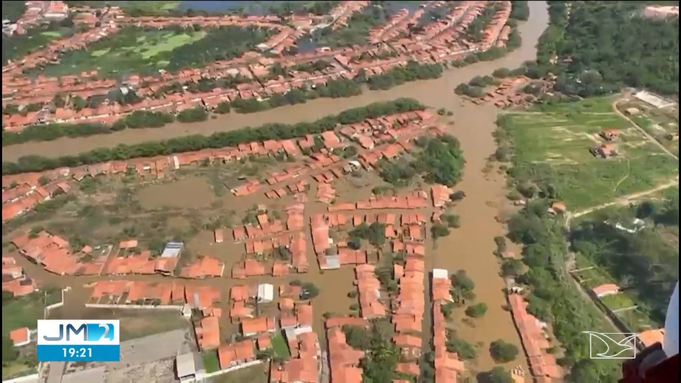 Setenta municípios maranhenses decretaram situação de emergência por causa das fortes chuvas. — Foto: Reprodução / TV Mirante