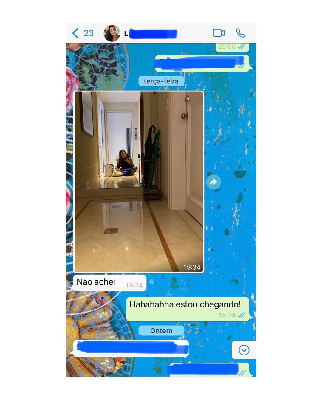 Natasha Dantas posta print de mensagem trocada com Laura (Foto: Reprodução/Instagram)