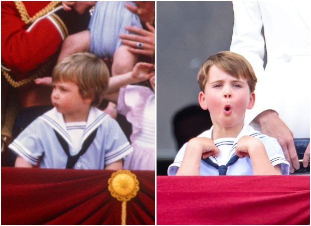 William em 1985 e Louis em 2022 (Foto: Getty Images)