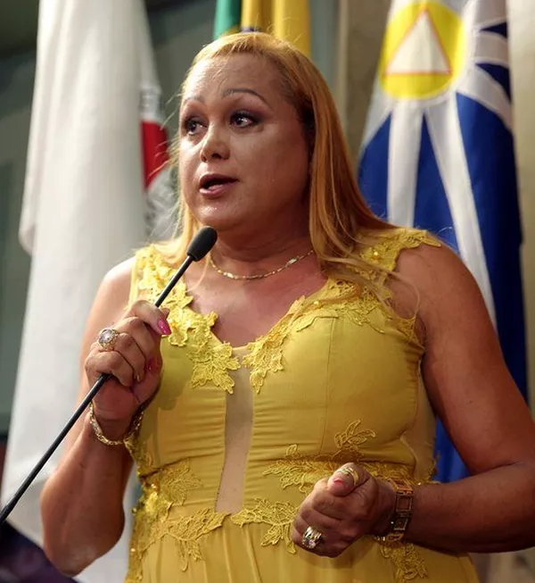 Foto de arquivo de Pâmela Volp na época que era vereadora em Uberlândia — Foto: Aline Rezende/Câmara de Uberlândia/Divulgação