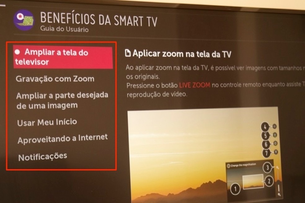 Dicas sobre funções de uma smart TV da LG com WebOS — Foto: Reprodução/Marvin Costa