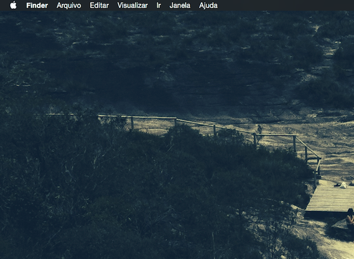 Modo Dark Mode ativado no Mac OS X Yosemite (Foto: Reprodução/Marvin Costa)