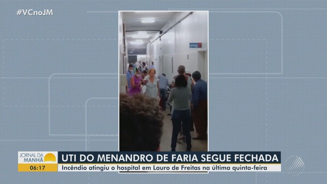 UTI do hospital Menandro de Faria segue fechada após incêndio