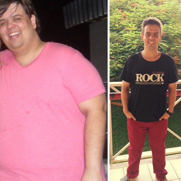 Dos 164 kg aos 84kg: um antes e depois de Arandir  (Foto: Acervo pessoal)