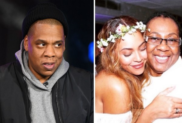 O rapper Jay-Z e sua esposa, Beyoncé, com a mãe do músico, Gloria Carter (Foto: Getty Images/Instagram)