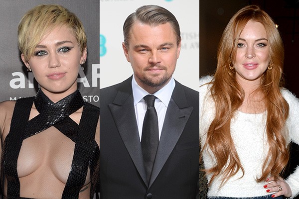 Miley, Leo e LiLo começaram como artistas mirins e agora são três dos mais importantes de Hollywood (Foto: Getty Images)