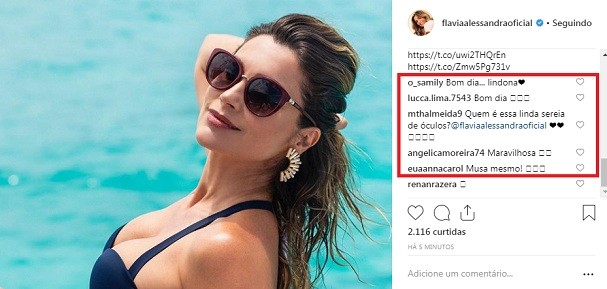Fãs elogiam Flavia Alessandra (Foto: Reprodução/Instagram)