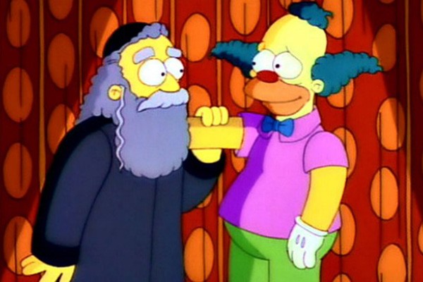 Krusty e seu pai em 'Os Simpsons' (Foto: Divulgação)