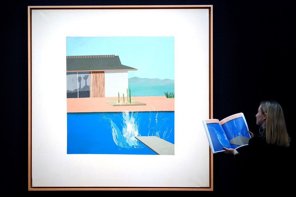 Quadro The Splash De David Hockney E Vendido Por R 129 6 Milhoes Em Leilao Em Londres Pop Arte G1
