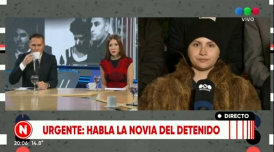 Ambar, que se identificou como namorada de brasileiro que tentou matar Cristina Kirchner, dá entrevista à canal argentino
