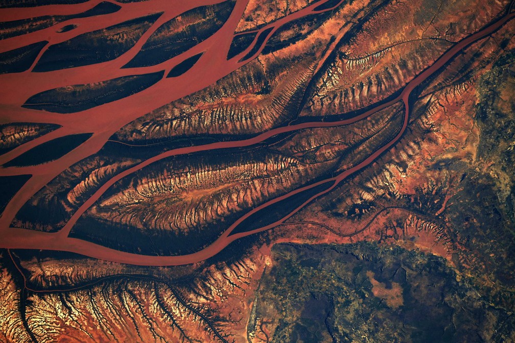 Estação Espacial Internacional registra paisagem de Madagascar â€” Foto: Nasa
