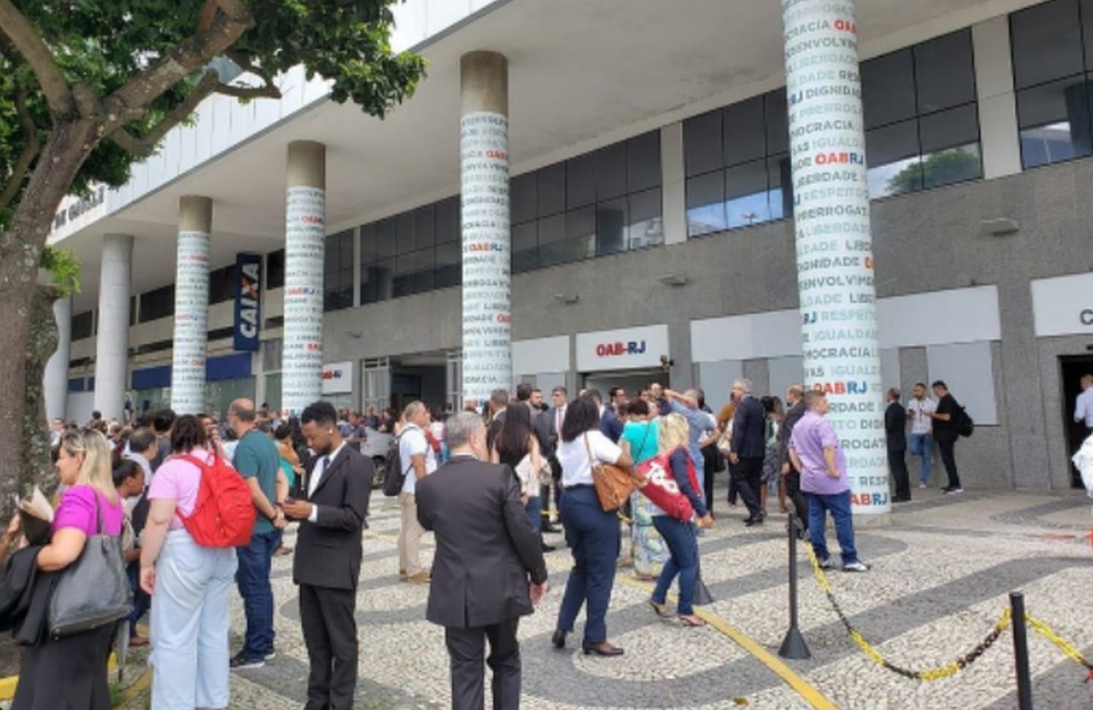 Prédio onde fica a OAB-RJ, no Centro da capital fluminense, foi esvaziado — Foto: Divulgação/ OAB-RJ