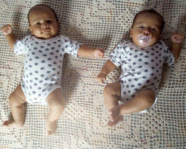 Os gêmeos Enzo Fabiano e João Gael, filhos de Pepê e Thalyta Santos (Foto: Reprodução)
