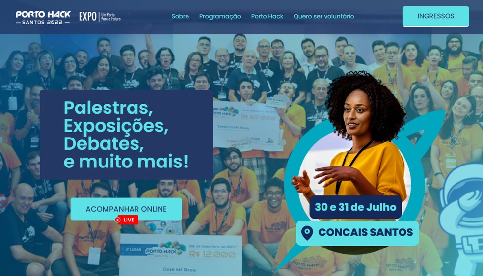 1ª edição do Porto Hack Santos (2019) — Foto: Divulgação