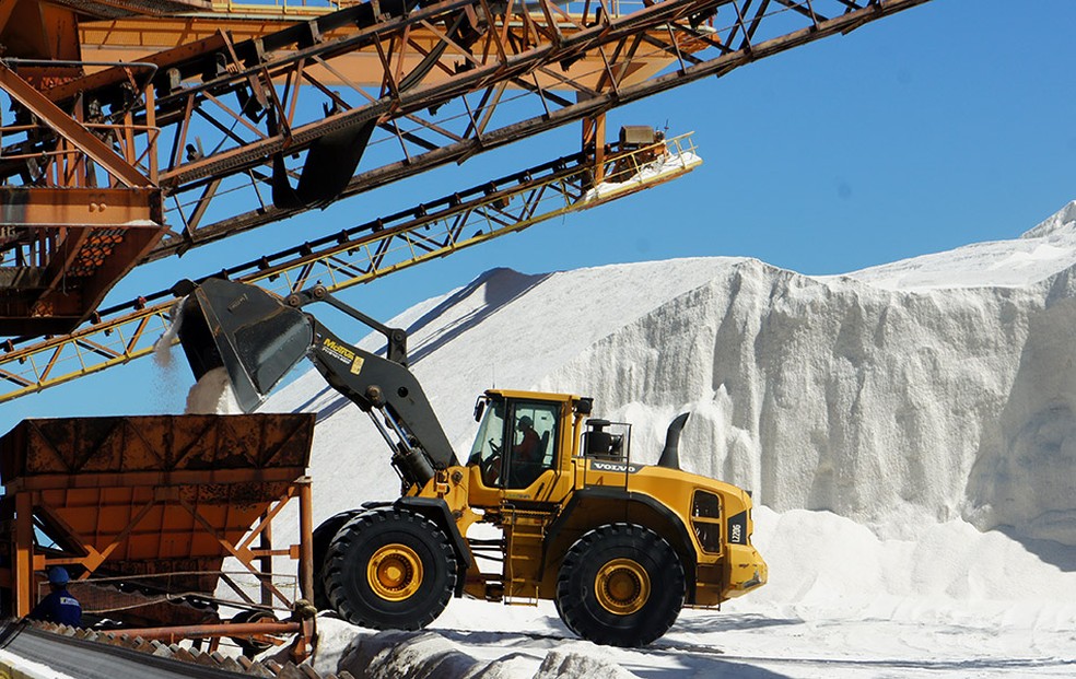 RN Ã© responsÃ¡vel por 95% da produÃ§Ã£o de sal no paÃ­s (arquivo) (Foto: Anderson Barbosa/G1)