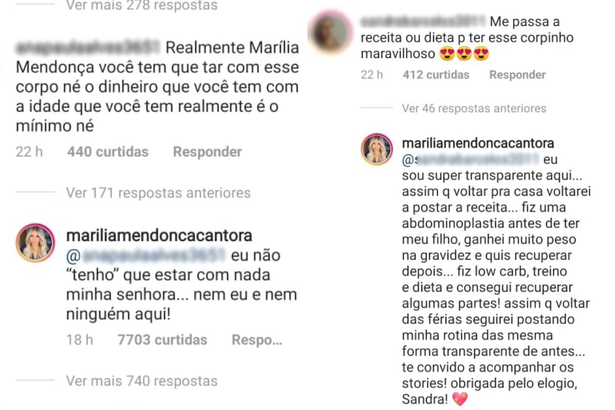 Marília Mendonça rebate comentários (Foto: Reprodução/Instagram)