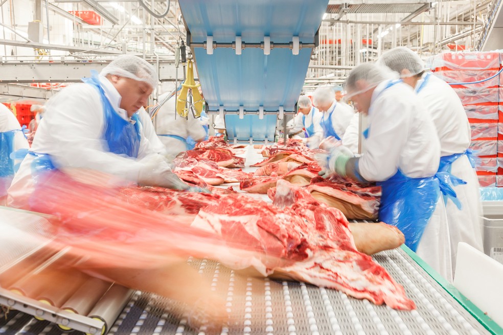 Frigorífico de carne bovina em Tönnies, na Alemanha, que também foi suspenso pela China — Foto: Divulgação