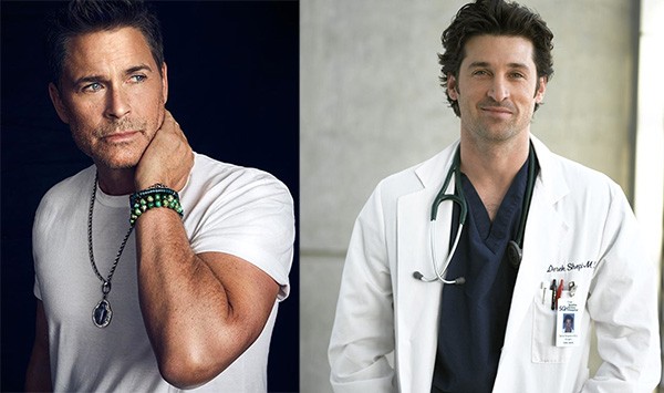 Rob Lowe e Patrick Dempsey (caracterizado como Dr. Derek Shepard de Grey's Anatomy) (Foto: Instagram / Divulgação)